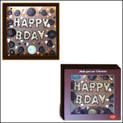 Chocolates with "Miss U" message